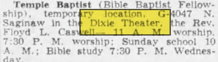 Dixie Theatre - Jun 08 1957 Article